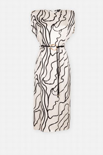 Viskozna haljina sa naglašenim ramenima Tiffany Production